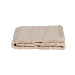 Essuie-mains en coton biologique beige à motifs 30x50