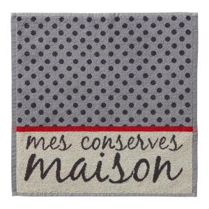 Essuie-mains en coton gris 50x50cm