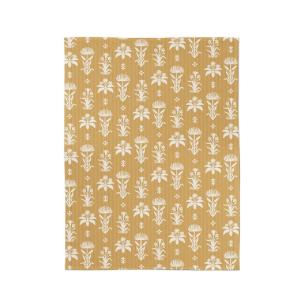 Essuie-mains en coton marron à motif floral 45x60