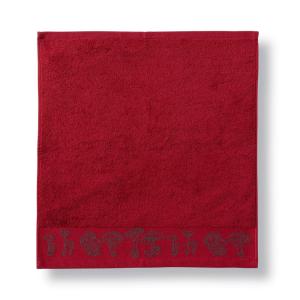 Essuie-mains en coton rouge 50x50cm