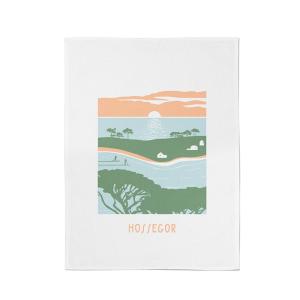 Essuie-mains en coton vert, bleu, orange 45x60