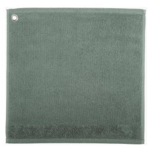 Essuie-mains Oeillet  en coton vert de gris 50 x 50