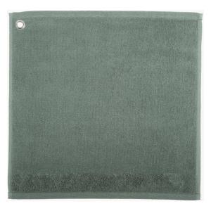 Essuie-mains Oeillet  en coton vert de gris 50 x 50 cm