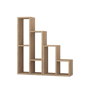 Etagère 10 tablettes - H89 cm - Effet Chêne