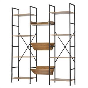 Etagère 11 niveaux style industriel L125 x H150 cm - Effet…