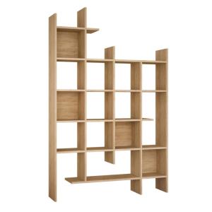 Etagère 18 tablettes  - H188 cm - Effet Chêne