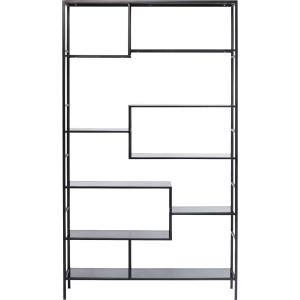 Etagère 195x115 en acier noir et verre teint
