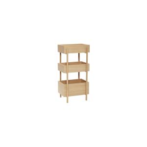 Étagère 3 compartiments en bois beige