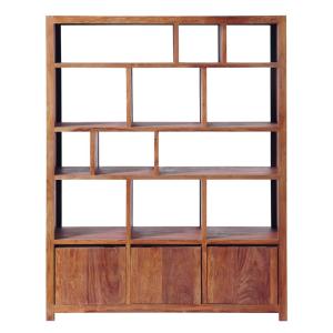 Étagère 3 portes en sheesham L150