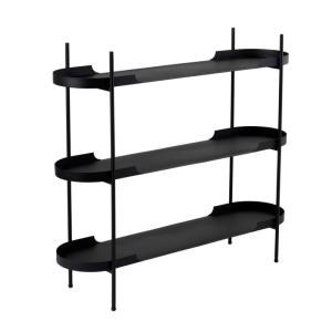 Etagère 3 tablettes aux bords arrondis en Métal L120 cm - N…