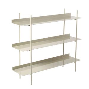Etagère 3 tablettes rectangulaires en Métal L120 cm - Taupe…