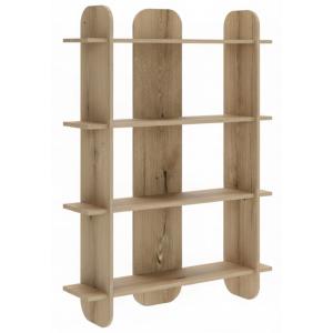 Étagère, 4 niveaux, finition chêne