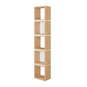 Étagère 5 cases bois clair - L32 x 17 cm - Chêne clair / bl…