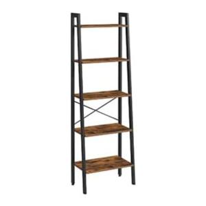 Etagère 5 niveaux style industriel - Effet Bois foncé