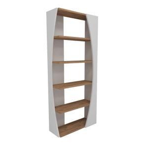 Etagère 5 tablettes décor blanc et pin atlantique - H150 cm…