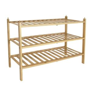 Étagère à chaussures  3 niveaux en bambou naturel 69 x 28 x…