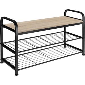 Étagère à chaussures style industriel 91x36x55cm bois clair…