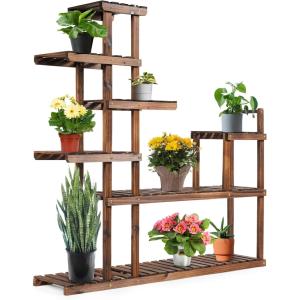 Étagère à fleurs en bois de 7 niveaux avec 7 tablettes 120x…
