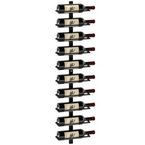 Étagère à vin 10 niveaux acier noir