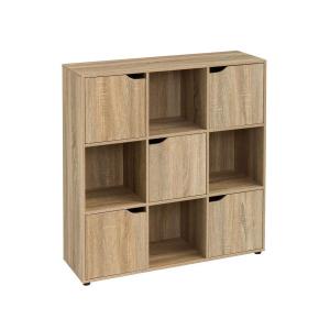 Étagère basse en bois MDF 9 casiers 5 portes façon console…