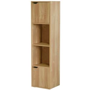 Étagère bibliothèque 2 portes 2 étagères 30x29x120cm