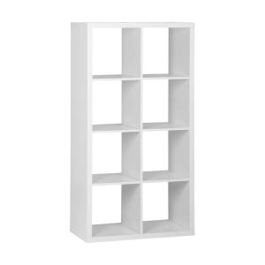 Etagère bibliothèque 8 compartiments, blanc