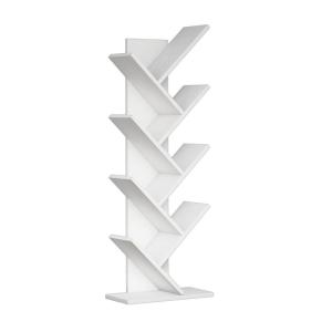 Etagère bibliothèque 8 tablettes H128,5 cm - Blanc