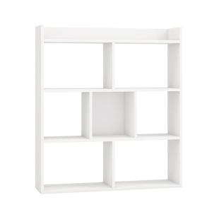 Étagère bibliothèque à 7 cubes 4 niveaux blanc 80 x 20 x 90…