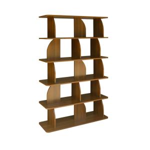 Etagère, bibliothèque exotique décor bois noyer 5 niveaux,…