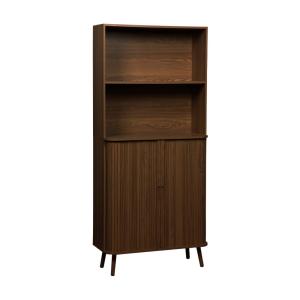 Etagère bibliothèque scandinave, couleur noyer