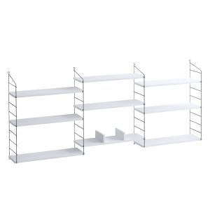 Etagère blanche avec métal noir H216 cm