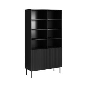 Étagère Bois Simplifié Noir 100x42x177h cm