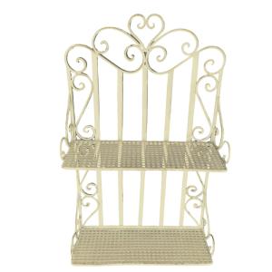 Etagère boulangère en métal crème 39 x 16 x 60cm