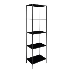 Etagère colonne 170cm minimaliste en métal noir