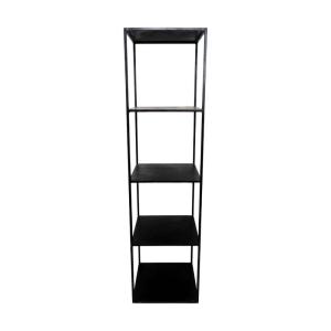 Étagère colonne en métal noir mat h140 cm