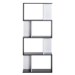 Etagère contemporaine S 60L x 24l x 148H cm noir blanc