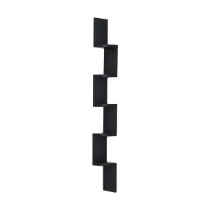 Étagère d'angle design zig zag noire