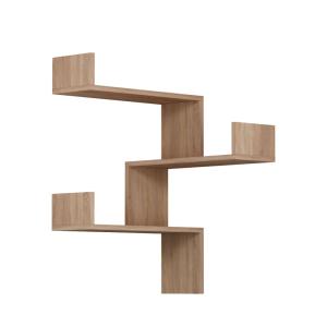 Étagère d'angle murale en bois L60cm - Bois clair