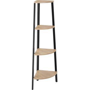Étagère d’angle style industriel  34x34x125 cm bois clair…