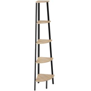 Étagère d’angle style industriel 34x34x1585 cm bois clair…