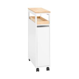 Étagère de niche à roulettes en bois avec 4 étages