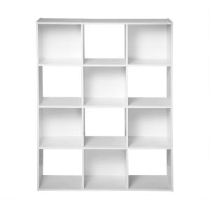 Etagère de Rangement 12 Cases  L93 cm - Blanc