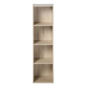 Etagère de Rangement 4 Cases - H122 cm - Effet Bois