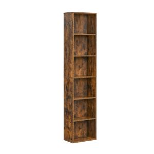 Étagère de Rangement 6 Niveaux 24 x 40 x 178.5 cm Marron Ru…