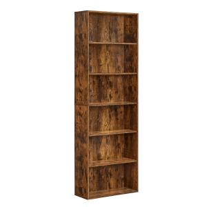 Étagère de Rangement 6 Niveaux 24 x 60 x 178.5 cm Marron Ru…
