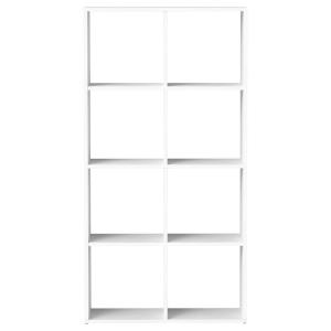 Étagère de rangement à 4 niveaux bibliothèque ouverte blanc…
