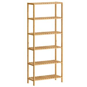 Étagère de rangement à 6 niveaux 26 x 60 x 160,9 cm beige n…