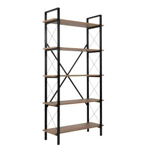 Etagère de rangement bois et métal 5 niveaux L90cm