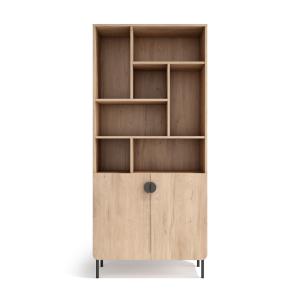 Étagère de rangement en mélamine chêne 180×80×32 cm