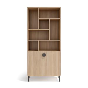 Étagère de rangement en mélamine couleur noyer clair 180×80…